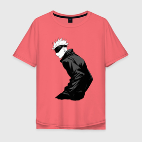 Мужская футболка хлопок Oversize с принтом Сатору Годжо 