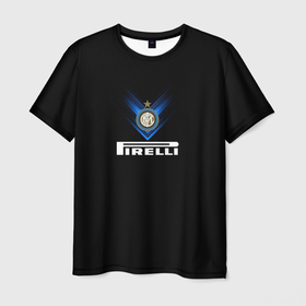 Мужская футболка 3D с принтом Forza Neradzzurri , 100% полиэфир | прямой крой, круглый вырез горловины, длина до линии бедер | Тематика изображения на принте: inter | neradzzurri | интер | италия | лига чемпионов | нерадзурри | неродзурри | серия а | футбол | черно синие