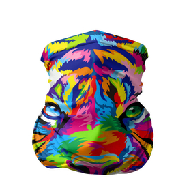 Бандана-труба 3D с принтом Тигр в стиле поп арт в Тюмени, 100% полиэстер, ткань с особыми свойствами — Activecool | плотность 150‒180 г/м2; хорошо тянется, но сохраняет форму | 2022 | art | beast | mosaic | multicolored head | new year | pop art | predator | rainbow | tiger | year of the tiger | год тигра | зверь | искусство | мозаика | новый год | радужный | разноцветная голова | тигр | хищник