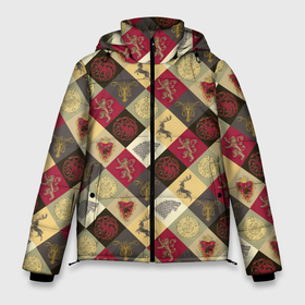 Мужская зимняя куртка 3D с принтом Multicolor Sigil Pattern в Тюмени, верх — 100% полиэстер; подкладка — 100% полиэстер; утеплитель — 100% полиэстер | длина ниже бедра, свободный силуэт Оверсайз. Есть воротник-стойка, отстегивающийся капюшон и ветрозащитная планка. 

Боковые карманы с листочкой на кнопках и внутренний карман на молнии. | crow | fire and blood | game of thrones | lannister | stark | statwb | targaryen | винтерфел | ворон | игра престолов | король ночи | ланнистер | лютоволк | мать драконов | пламя и кровь | север | старки | таргариен | черные крылья