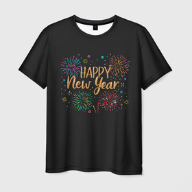 Мужская футболка 3D с принтом Fireworks Explosinons. Happy New Year в Петрозаводске, 100% полиэфир | прямой крой, круглый вырез горловины, длина до линии бедер | Тематика изображения на принте: 2022 | 22 | claps | explosion | fireworks | happy | new | paint | rain | salute | snow | year | взрыв | год | дождик | краски | новый | салюта | снег | фейерверк | хлопки
