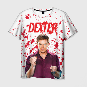 Мужская футболка 3D с принтом Декстер   Dexter в Кировске, 100% полиэфир | прямой крой, круглый вырез горловины, длина до линии бедер | dexter | декстер | декстер морган | дремлющий демон декстера | майкл си холл | сериал декстер
