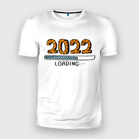 Мужская футболка 3D спортивная с принтом 2022  загрузка в Петрозаводске, 100% полиэстер с улучшенными характеристиками | приталенный силуэт, круглая горловина, широкие плечи, сужается к линии бедра | Тематика изображения на принте: 2022 | new year | загрузка | новый год | ожидание | подарок | рождество | счастье