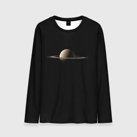 Мужской лонгслив 3D с принтом Красавец Сатурн в Курске, 100% полиэстер | длинные рукава, круглый вырез горловины, полуприлегающий силуэт | астрономия | вселенная | космос | наука | планеты | сатурн | солнечная система