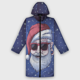 Дождевик унисекс 3D с принтом САНТА ХИПСТЕР | SANTA HIPSTER в городе Новоалтайск,  |  | 2022 | bad | christmas | cold | dab | dub | hipster | klaus | merry | new | santa | snow | winter | year | год | даб | зима | клаус | мороз | новый | рождество | санта | снег | тигр | тигра | хипстер | холод