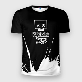 Мужская футболка 3D Slim с принтом Noize MC   Нойз МС в Петрозаводске, 100% полиэстер с улучшенными характеристиками | приталенный силуэт, круглая горловина, широкие плечи, сужается к линии бедра | музыка | нойз мс | рок | рэп | хип хоп