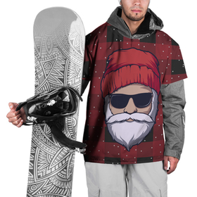 Накидка на куртку 3D с принтом SANTA HIPSTER | САНТА ХИПСТЕР в Новосибирске, 100% полиэстер |  | 2022 | bad | christmas | cold | dab | dub | hipster | klaus | merry | new | santa | snow | winter | year | год | даб | зима | клаус | мороз | новый | рождество | санта | снег | хипстер | холод