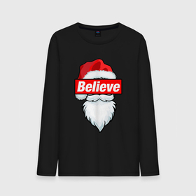 Мужской лонгслив хлопок с принтом I Believe In Santa | Я Верю В Санту в Белгороде, 100% хлопок |  | 2022 | believe | christmas | cold | klaus | merry | new | santa | winter | year | верить | год | дед | зима | клаус | мороз | новый | рождество | санта | холод