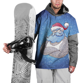Накидка на куртку 3D с принтом BAD SANTA | ПЛОХОЙ САНТА , 100% полиэстер |  | 2022 | bad | christmas | cold | hipster | klaus | merry | new | santa | snow | winter | year | год | дед | зима | клаус | мороз | новый | рождество | санта | снег | хипстер | холод