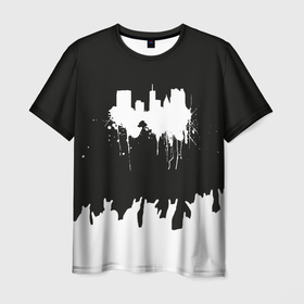 Мужская футболка 3D с принтом Black sity | Город тьмы (ART 2) в Екатеринбурге, 100% полиэфир | прямой крой, круглый вырез горловины, длина до линии бедер | анархия | город | город тьмы | тьма | черный город
