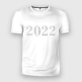 Мужская футболка 3D спортивная с принтом Новый Год 2022   New Year 2022 в городе Новоалтайск, 100% полиэстер с улучшенными характеристиками | приталенный силуэт, круглая горловина, широкие плечи, сужается к линии бедра | 2022 | новый год | праздник