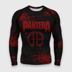 Мужской рашгард 3D с принтом Pantera (кляксы) ,  |  | pantera | американская металгруппа | грувметал | группа | музыка | пантера | рок | рок группа