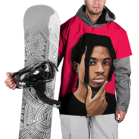 Накидка на куртку 3D с принтом Thinking Denzel в Петрозаводске, 100% полиэстер |  | Тематика изображения на принте: denzel curry | hip hop | rap | rep | дензел карри | исполнители | исполнитель | музыка | реп