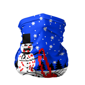 Бандана-труба 3D с принтом ЗЛОЙ СНЕГОВИК   ЗИМА СКОРО 2022 в Белгороде, 100% полиэстер, ткань с особыми свойствами — Activecool | плотность 150‒180 г/м2; хорошо тянется, но сохраняет форму | 2022 | beast | merry christmas | new year | red bow | santa hat | snow | tiger | winter | winter is coming | year of the tiger | год тигра | дед мороз | животные | звери | зверь | зима | зима 2022 | зима близко | новогодний свитер | новогодний у