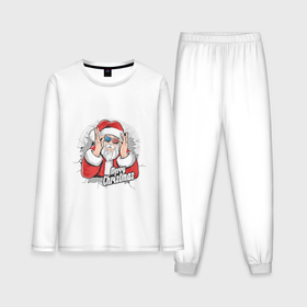 Мужская пижама с лонгсливом хлопок с принтом Cool Santa в Новосибирске,  |  | art | christmas | ded moroz | drawing | holiday | new year | santa | santa claus | арт | дед мороз | новый год | праздник | рисунок | рождество | санта | санта клаус
