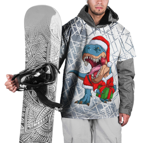 Накидка на куртку 3D с принтом Санта Динозавр   Dinosanta в Тюмени, 100% полиэстер |  | Тематика изображения на принте: christmas | dinosaur | santa | дед мороз | динозавр | елка | зима | новый год | подарок | рождество | санта | снег | снежинка