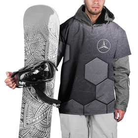 Накидка на куртку 3D с принтом Mercedes Benz vanguard pattern в Кировске, 100% полиэстер |  | cell | germany | mercedes benz | vanguard | авангард | германия | мерседес | соты