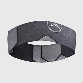Повязка на голову 3D с принтом Mercedes Benz vanguard pattern ,  |  | cell | germany | mercedes benz | vanguard | авангард | германия | мерседес | соты