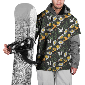 Накидка на куртку 3D с принтом Люблю лето , 100% полиэстер |  | бабочки | лето | природа | ромашки | цветы