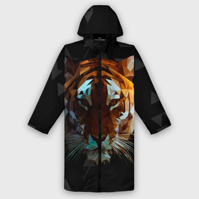 Дождевик унисекс 3D с принтом Тигр стиль Low poly в городе Новоалтайск,  |  | low poly | tiger | восточный тигр | год тигра | кошка | лоу поли | тигр | тигренок