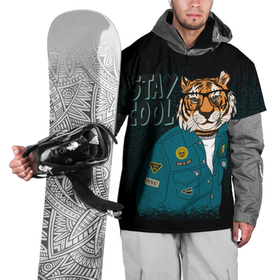 Накидка на куртку 3D с принтом Крутой фурри тигр в Тюмени, 100% полиэстер |  | furry | tiger | восточный тигр | год тигра | кошка | тигр | тигренок | фурри | хищник