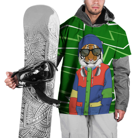 Накидка на куртку 3D с принтом Крутой Тигр фурри на стиле в Екатеринбурге, 100% полиэстер |  | Тематика изображения на принте: furry | tiger | восточный тигр | год тигра | кошка | тигр | тигренок | фурри | хищник