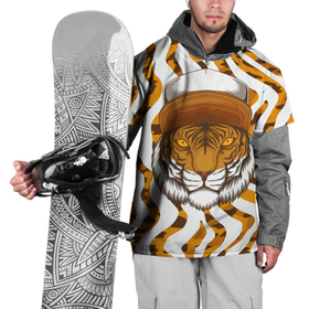 Накидка на куртку 3D с принтом Тигр в кепке в Тюмени, 100% полиэстер |  | furry | tiger | восточный тигр | год тигра | кошка | тигр | тигренок | фурри | хищник