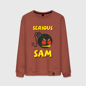 Мужской свитшот хлопок с принтом Serious Sam Bomb Logo в Новосибирске, 100% хлопок |  | bomb | serious sam | бомба | динамит | крутой сэм | сем | сериос сем | сериос сэм | сириус сэм | сэм