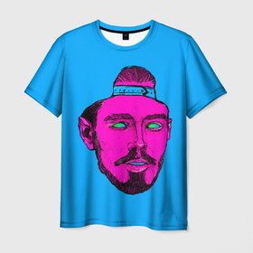 Мужская футболка 3D с принтом Многознаал в кепке в Тюмени, 100% полиэфир | прямой крой, круглый вырез горловины, длина до линии бедер | hip hop | mnogoznaal | mnogoznal | rap | rep | исполнители | исполнитель | многознаал | многознал | музыка | реп