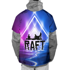 Накидка на куртку 3D с принтом Neon Ruft , 100% полиэстер |  | game | gamer | pc | player | ps | raft | shark | top | trend | xbox | акула | в топе | игра | игрок | пк | плот | пс | тренд
