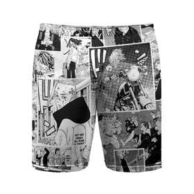 Мужские шорты спортивные с принтом Токийские мстители манга в Санкт-Петербурге,  |  | tokyo gang | tokyo revengers | аниме | банда | вальхала | дракен | майки | манга | токийские мстители | тосва