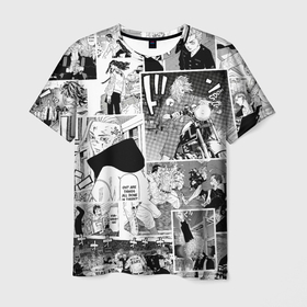 Мужская футболка 3D с принтом Токийские мстители манга в Санкт-Петербурге, 100% полиэфир | прямой крой, круглый вырез горловины, длина до линии бедер | tokyo gang | tokyo revengers | аниме | банда | вальхала | дракен | майки | манга | токийские мстители | тосва
