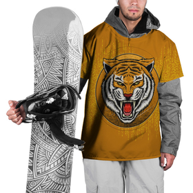 Накидка на куртку 3D с принтом Голова свирепого  тигра в Белгороде, 100% полиэстер |  | Тематика изображения на принте: tiger | восточный тигр | год тигра | голова | кошка | тигр | тигренок | хищник