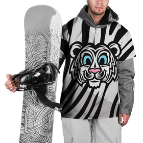 Накидка на куртку 3D с принтом Забавный Белый тигр в Курске, 100% полиэстер |  | tiger | белый тигр | восточный тигр | год тигра | кошка | тигр | тигренок | хищник