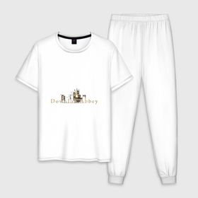 Мужская пижама хлопок с принтом Аббатство Даунтон  Fortress в Тюмени, 100% хлопок | брюки и футболка прямого кроя, без карманов, на брюках мягкая резинка на поясе и по низу штанин
 | кино | сериалы | фильмы