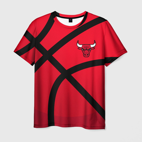 Мужская футболка 3D с принтом Чикаго Буллз | Chicago Bulls | NBA , 100% полиэфир | прямой крой, круглый вырез горловины, длина до линии бедер | bulls | chicago | chicago bulls | nba | баскетбол | буллз | нба | чикаго | чикаго буллз