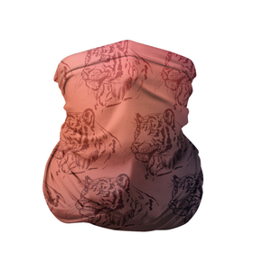 Бандана-труба 3D с принтом Тигровый паттерн в Петрозаводске, 100% полиэстер, ткань с особыми свойствами — Activecool | плотность 150‒180 г/м2; хорошо тянется, но сохраняет форму | Тематика изображения на принте: 2022 | новый год | оранжевый | паттерн | рисунок | тигр | тигры