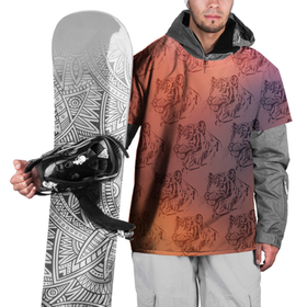 Накидка на куртку 3D с принтом Тигровый паттерн в Петрозаводске, 100% полиэстер |  | Тематика изображения на принте: 2022 | новый год | оранжевый | паттерн | рисунок | тигр | тигры