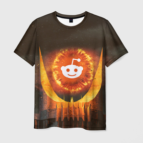 Мужская футболка 3D с принтом REDDIT I SEE YOU   РЕДДИТ СЛЕДИТ ЗА ВСЕМИ в Новосибирске, 100% полиэфир | прямой крой, круглый вырез горловины, длина до линии бедер | reddit | космос | мемы | нло | планета | пришельцы | реддит