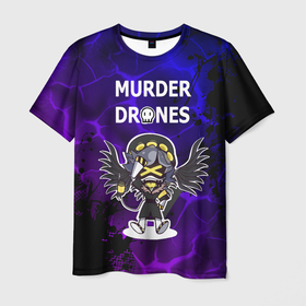 Мужская футболка 3D с принтом Дроны  убийцы , 100% полиэфир | прямой крой, круглый вырез горловины, длина до линии бедер | murder drones | мультфильм | сериал