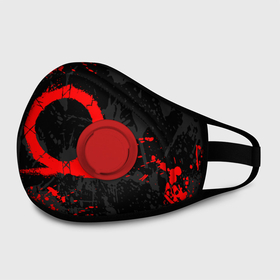 Маска из неопрена с принтом GOD OF WAR LOGO RED, БРЫЗГИ КРАСОК в городе Новоалтайск, неопрен 100% | Форма огибающая нос. Резинки для ушей с дополнительной резинкой на затылке. Клапан для выдоха для активного дыхания при занятиях спортом. Эластичный материал маски и окантовки для лучшего растяжения и прилегания маски.  | Тематика изображения на принте: ascension | betrayal | blood | chains of olympus | cratos | ghost of sparta | god of war | hack and slash | kratos | logo | бог войны | брызги красок | год ов вар | год оф вар | игра | кратос | кровь | лого | логотип | эмблема