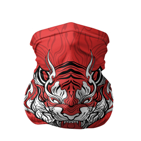 Бандана-труба 3D с принтом Красный тигр   дракон , 100% полиэстер, ткань с особыми свойствами — Activecool | плотность 150‒180 г/м2; хорошо тянется, но сохраняет форму | 2022 | beast | chinese characters | chinese zodiac | dragon | head | muzzle | new year | predator | red tiger | stern look | year of the tiger | год тигра | голова | дракон | зверь | китайские иероглифы | красный тигр | новый год | по китайскому г
