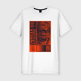 Мужская футболка хлопок Slim с принтом Undead Horror в Кировске, 92% хлопок, 8% лайкра | приталенный силуэт, круглый вырез ворота, длина до линии бедра, короткий рукав | зомби | мертвый | ужасы | хеллоуин | хоррор