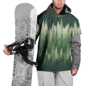 Накидка на куртку 3D с принтом Елки палки, хвойный лес в Тюмени, 100% полиэстер |  | деревья | елки | лес | природа | хвойные