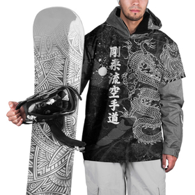 Накидка на куртку 3D с принтом Токийский Дракон (Иероглифы) Dragon Japan в Тюмени, 100% полиэстер |  | beast | dragon | fire | grunge | горелый | дракон | животные | зверь | змей | иероглифы | когти | огонь | пепел | пламя | потертости | узор | чб | японский