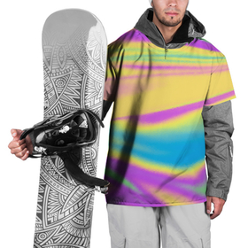 Накидка на куртку 3D с принтом Holographic Neon Waves в Курске, 100% полиэстер |  | abstract | gradient | holographic | neon | neon stripes | rainbow | stripes | vaporwave | wave | абстрактный узор | абстракция | волны | голографические | градиент | краски | красочный | линии | неоновые полосы | полосы | радужный
