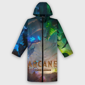 Дождевик унисекс 3D с принтом Arcane   Драконы в городе Новоалтайск,  |  | animated | arcane | games | league | legends | netflix | of | riot | аркейн | заун | мультсериал | пилтовер | сериал | фантастика | фэнтези