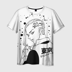 Мужская футболка 3D с принтом Токийские мстители, Дракен , 100% полиэфир | прямой крой, круглый вырез горловины, длина до линии бедер | tokyo gang | tokyo revengers | аниме | банда | дракен | майки | манга | токийские мстители | тосва