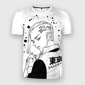 Мужская футболка 3D Slim с принтом Токийские мстители, Дракен в Новосибирске, 100% полиэстер с улучшенными характеристиками | приталенный силуэт, круглая горловина, широкие плечи, сужается к линии бедра | tokyo gang | tokyo revengers | аниме | банда | дракен | майки | манга | токийские мстители | тосва