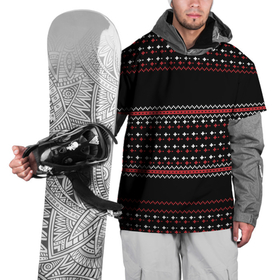 Накидка на куртку 3D с принтом НОВОГОДНИЙ ПАТТЕРН | SWEATER в Новосибирске, 100% полиэстер |  | Тематика изображения на принте: 2020 | 2021 | 2022 | christmas | meow | meowy christmas | merry | леденец | нг | новогодний | новый год | рождество | свитер | узоры